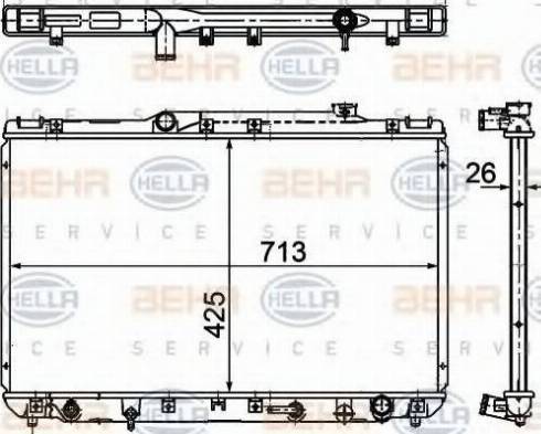 HELLA 8MK 376 781-501 - Radiators, Motora dzesēšanas sistēma autodraugiem.lv