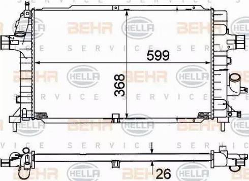 HELLA 8MK 376 781-041 - Radiators, Motora dzesēšanas sistēma autodraugiem.lv