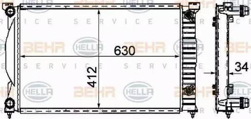 HELLA 8MK 376 781-061 - Radiators, Motora dzesēšanas sistēma autodraugiem.lv