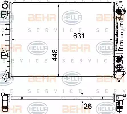 HELLA 8MK 376 781-031 - Radiators, Motora dzesēšanas sistēma autodraugiem.lv