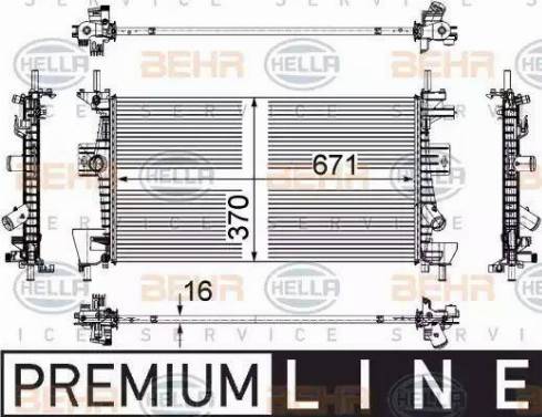 HELLA 8MK 376 783-601 - Radiators, Motora dzesēšanas sistēma autodraugiem.lv