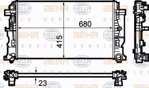 HELLA 8MK 376 782-054 - Radiators, Motora dzesēšanas sistēma autodraugiem.lv