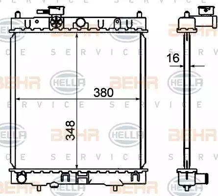 HELLA 8MK 376 735-171 - Radiators, Motora dzesēšanas sistēma autodraugiem.lv