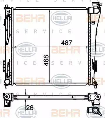 HELLA 8MK 376 735-261 - Radiators, Motora dzesēšanas sistēma autodraugiem.lv