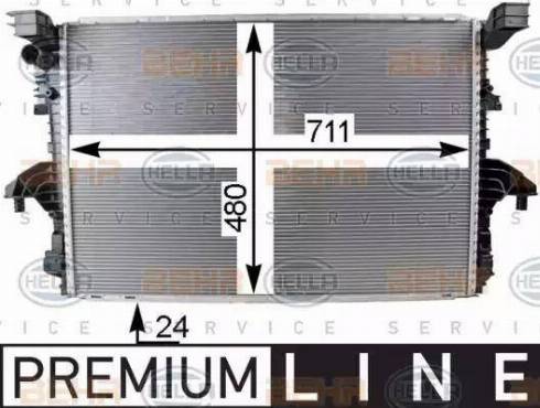 HELLA 8MK 376 733-471 - Radiators, Motora dzesēšanas sistēma autodraugiem.lv