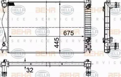 HELLA 8MK 376 732-501 - Radiators, Motora dzesēšanas sistēma autodraugiem.lv