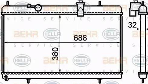 HELLA 8MK 376 732-751 - Radiators, Motora dzesēšanas sistēma autodraugiem.lv