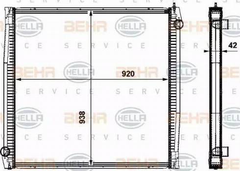 HELLA 8MK 376 737-041 - Radiators, Motora dzesēšanas sistēma autodraugiem.lv