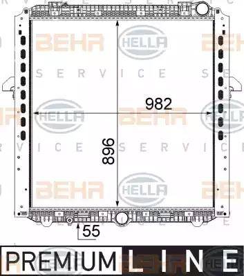 HELLA 8MK 376 737-081 - Radiators, Motora dzesēšanas sistēma autodraugiem.lv