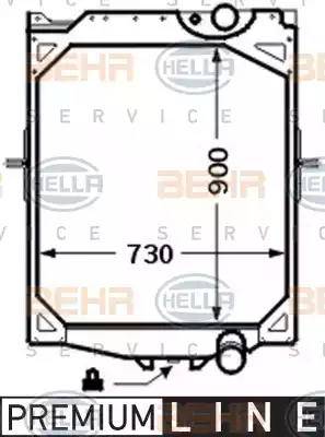 HELLA 8MK 376 726-551 - Radiators, Motora dzesēšanas sistēma autodraugiem.lv