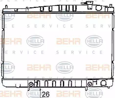 HELLA 8MK 376 726-521 - Radiators, Motora dzesēšanas sistēma autodraugiem.lv