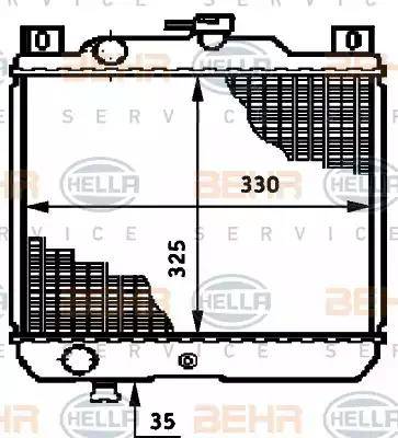 HELLA 8MK 376 720-671 - Radiators, Motora dzesēšanas sistēma autodraugiem.lv