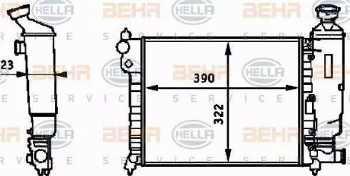 HELLA 8MK 376 720-001 - Radiators, Motora dzesēšanas sistēma autodraugiem.lv