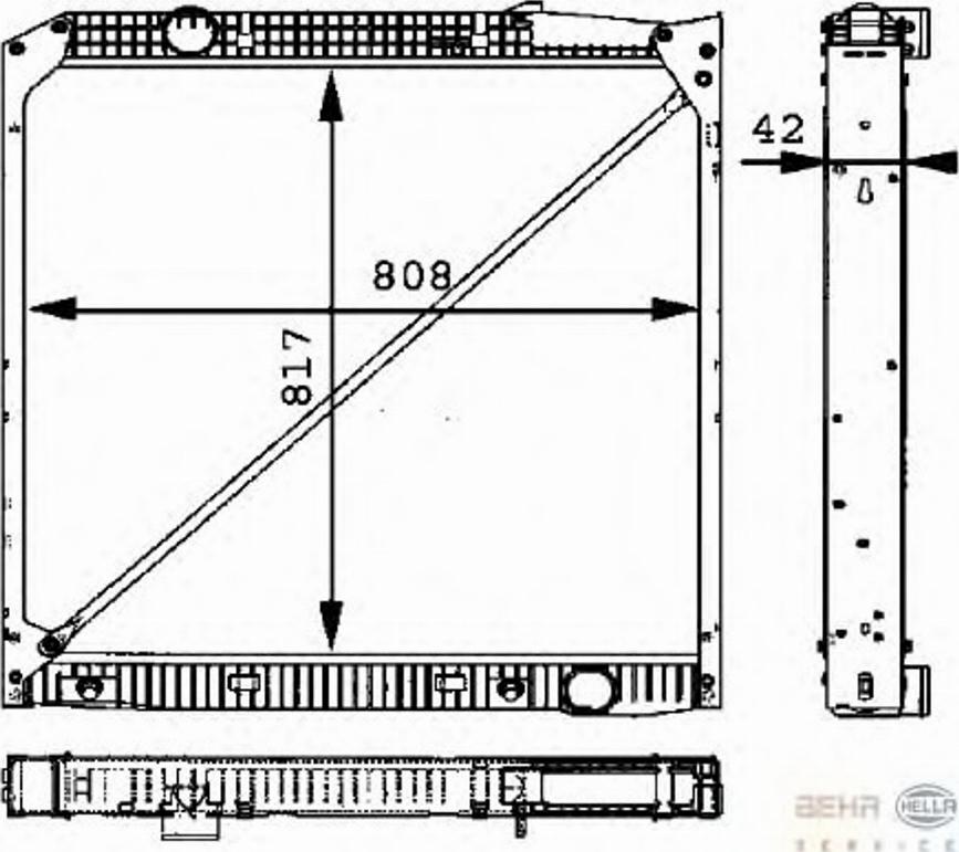 HELLA 8MK 376 721-451 - Radiators, Motora dzesēšanas sistēma autodraugiem.lv