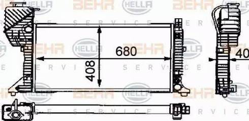 HELLA 8MK 376 721-434 - Radiators, Motora dzesēšanas sistēma autodraugiem.lv