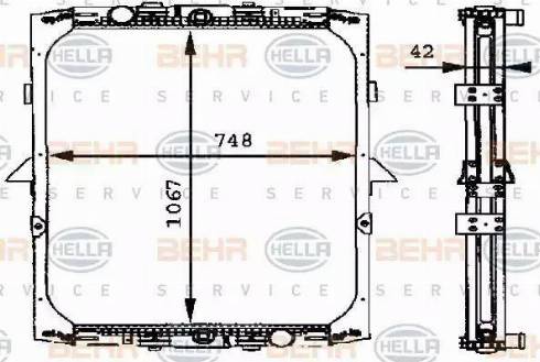 HELLA 8MK 376 721-531 - Radiators, Motora dzesēšanas sistēma autodraugiem.lv