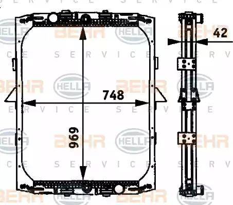 HELLA 8MK 376 721-521 - Radiators, Motora dzesēšanas sistēma autodraugiem.lv