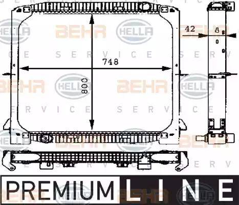 HELLA 8MK 376 721-571 - Radiators, Motora dzesēšanas sistēma autodraugiem.lv