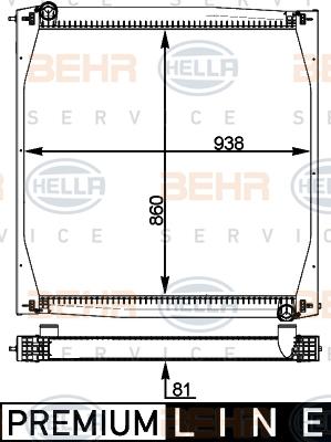 HELLA 8MK 376 721-625 - Radiators, Motora dzesēšanas sistēma autodraugiem.lv