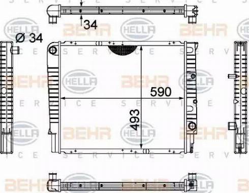 HELLA 8MK 376 721-001 - Radiators, Motora dzesēšanas sistēma autodraugiem.lv