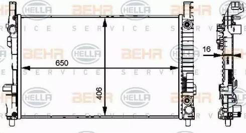 HELLA 8MK 376 721-034 - Radiators, Motora dzesēšanas sistēma autodraugiem.lv