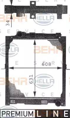 HELLA 8MK 376 721-281 - Radiators, Motora dzesēšanas sistēma autodraugiem.lv