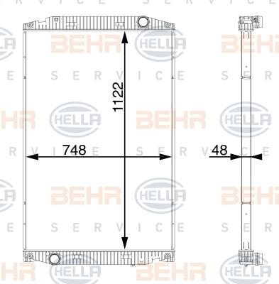 HELLA 8MK 376 721-794 - Radiators, Motora dzesēšanas sistēma autodraugiem.lv