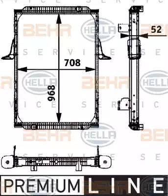 HELLA 8MK 376 721-731 - Radiators, Motora dzesēšanas sistēma autodraugiem.lv