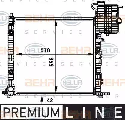 HELLA 8MK 376 722-041 - Radiators, Motora dzesēšanas sistēma autodraugiem.lv