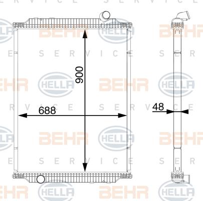 HELLA 8MK 376 722-064 - Radiators, Motora dzesēšanas sistēma autodraugiem.lv