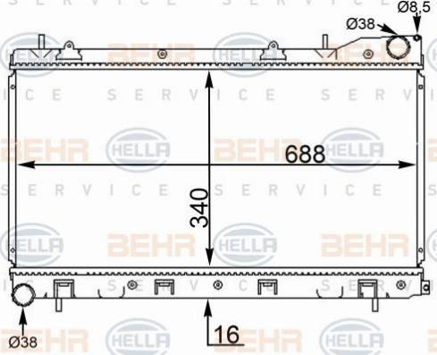 HELLA 8MK 376 775-664 - Radiators, Motora dzesēšanas sistēma autodraugiem.lv