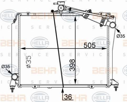 HELLA 8MK 376 775-764 - Radiators, Motora dzesēšanas sistēma autodraugiem.lv