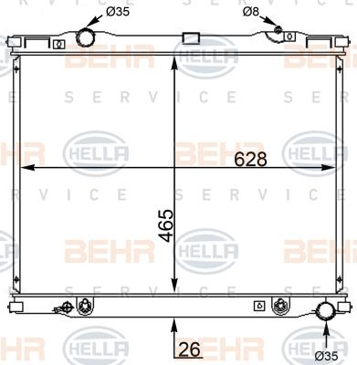 HELLA 8MK 376 775-734 - Radiators, Motora dzesēšanas sistēma autodraugiem.lv