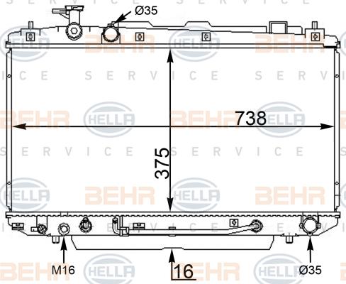 HELLA 8MK 376 775-724 - Radiators, Motora dzesēšanas sistēma autodraugiem.lv