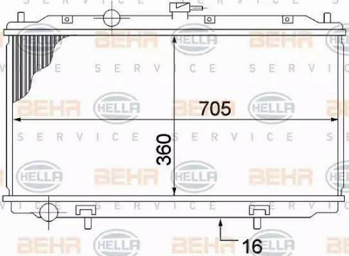 HELLA 8MK 376 770-651 - Radiators, Motora dzesēšanas sistēma autodraugiem.lv