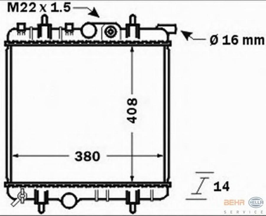 HELLA 8MK 376 771-481 - Radiators, Motora dzesēšanas sistēma autodraugiem.lv