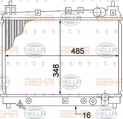 HELLA 8MK 376 773-471 - Radiators, Motora dzesēšanas sistēma autodraugiem.lv