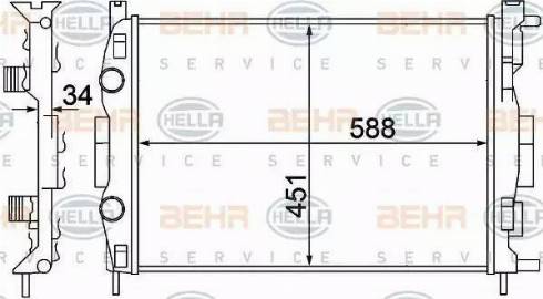 HELLA 8MK 376 772-041 - Radiators, Motora dzesēšanas sistēma autodraugiem.lv