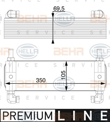 HELLA 8MO 376 715-865 - Eļļas radiators, Automātiskā pārnesumkārba autodraugiem.lv