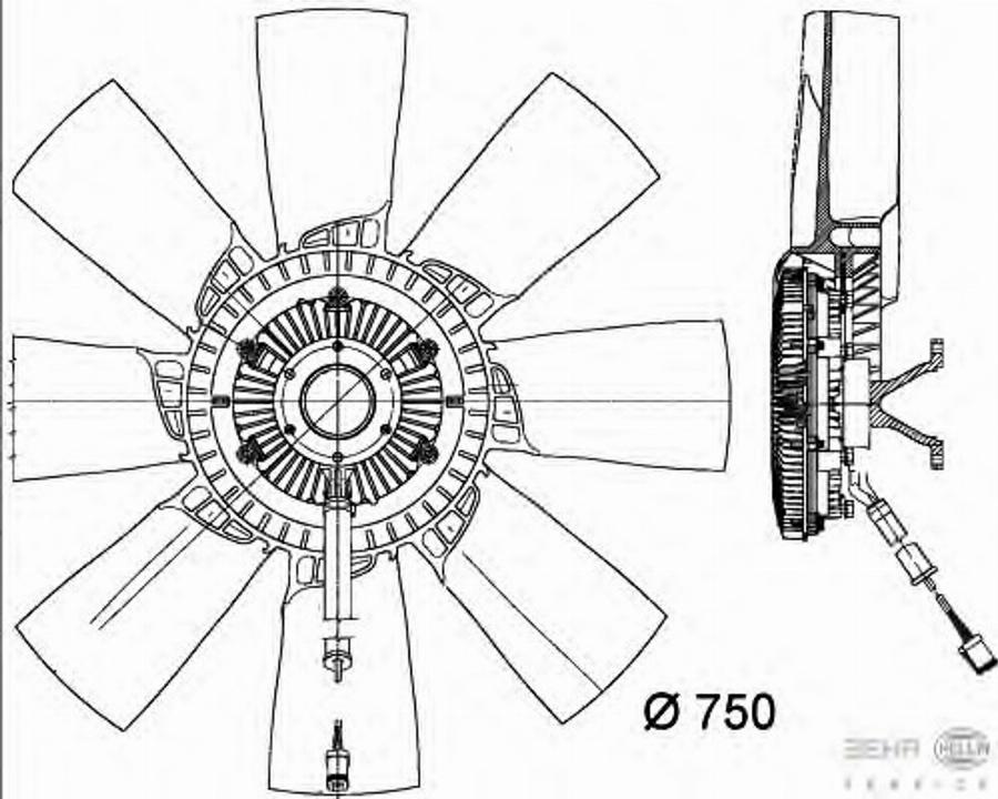 HELLA 8MV376730721 - Ventilators, Motora dzesēšanas sistēma autodraugiem.lv