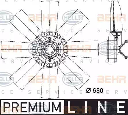 HELLA 8MV 376 731-321 - Ventilators, Motora dzesēšanas sistēma autodraugiem.lv