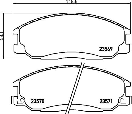 HELLA PAGID 8DB 355 009-991 - Bremžu uzliku kompl., Disku bremzes autodraugiem.lv