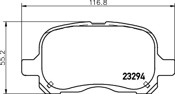 HELLA PAGID 8DB 355 009-251 - Bremžu uzliku kompl., Disku bremzes autodraugiem.lv