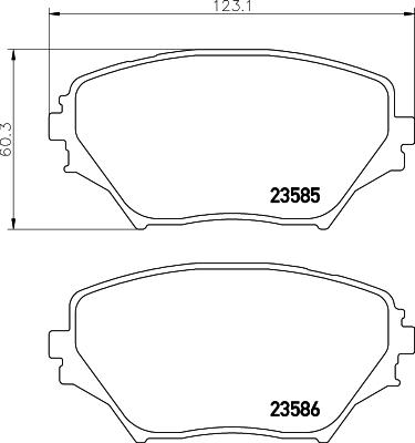 HELLA PAGID 8DB 355 027-721 - Bremžu uzliku kompl., Disku bremzes autodraugiem.lv