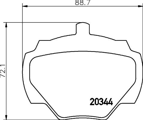 HELLA PAGID 8DB 355 005-791 - Bremžu uzliku kompl., Disku bremzes autodraugiem.lv