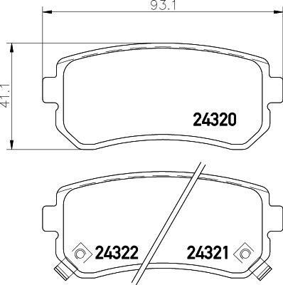 HELLA PAGID 8DB 355 024-391 - Bremžu uzliku kompl., Disku bremzes autodraugiem.lv