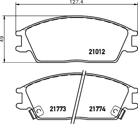 HELLA PAGID 8DB 355 006-271 - Bremžu uzliku kompl., Disku bremzes autodraugiem.lv