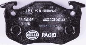 HELLA PAGID 8DB 355 007-661 - Bremžu uzliku kompl., Disku bremzes autodraugiem.lv