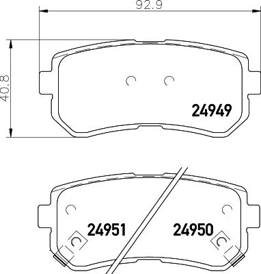 HELLA PAGID 8DB 355 014-911 - Bremžu uzliku kompl., Disku bremzes autodraugiem.lv