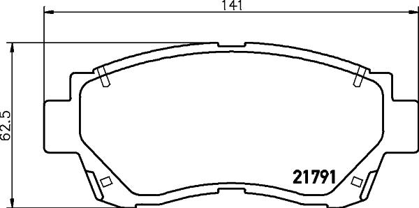 HELLA PAGID 8DB 355 016-771 - Bremžu uzliku kompl., Disku bremzes autodraugiem.lv